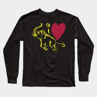 I Love Elephants Long Sleeve T-Shirt